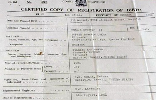 Obama Birth Certificate Image 2